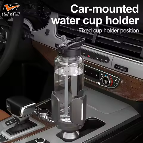 Upgraded 64oz Large Cup Holder Expander with Coaster for Car, Expandable Cup Holder Adapter with Adj