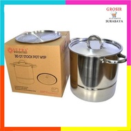 SUPRA STOCK POT 30QT + STEAMER / Pan Stock Pot Supra 30qt Stainless Steel + Steamer