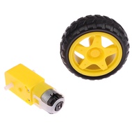 TT Gear Motor With Rubber Tire Wheel 3-12V DC Dual Shaft Gear Motor For Arduino Motor Smart Robot Ca