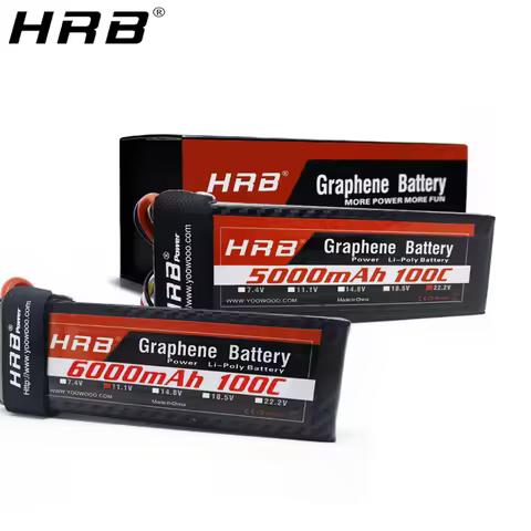 HRB Graphene 3S Lipo Battery 11.1V 5000mah 6000mah 4000mah 3800mah 3000mah 2S 7.4V 4S 14.8V 5S 6S 22