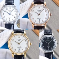 Grasmund Original Senator Glashutte Men Mechanical Wrist Watch Classic Three-Hand Design Genuine Lea