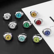 Anime Naruto Ring Akatsuki Uchiha Itachi Deidara Obito Stainless Steel Ring Halloween Kids Gifts Cos