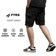 V3 - Men's Cargo Short Pants Cargo Black Shorts Premium Fleece