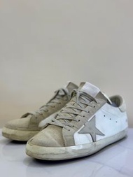 Golden Goose Superstar Distress Leather and Suede Sneakers