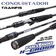 CONQUISTADOR 2025 X-Cross 1.98ม./2.1ม./2.4ม. Joran Pancing Carbon M/ML/MH Spinning Rod Baitcasting R