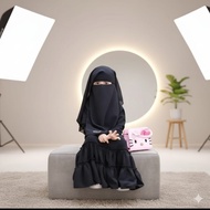 Children's niqab, children's layered veil tudung sekolah dua lapis tudung budak perempuan