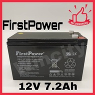 FirstPower 12v 7.2ah Rechargeable battery Autogate Sealed Lead Acid Battery Autogate UPS CCTV