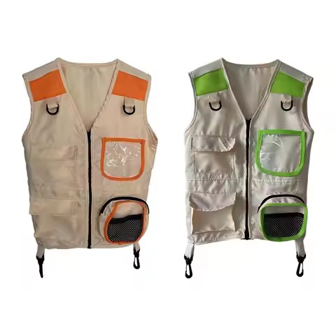 Kids Explorer Vest Role Play Kids Camping Gear Cosplay Jungle Vest Outfit Dress up for Outdoor Child