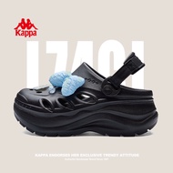 รองเท้าแตะผู้หญิง Kappa ทรงสปอร์ตแบบสวมสบายสำหรับกลางแจ้งในช่วงฤดูร้อนปี 2024 ส้นหนา ระบายอากาศได้ดี