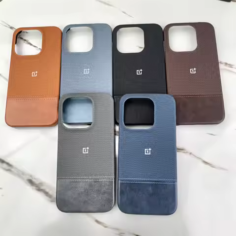 Luxury Matte Cotton Linen Leather Phone Case For Oneplus 1+15 13 13R 12 12R 11 11R Ace 6 5 3 Pro Sim