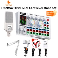Soundcard F999MAX+M999Mic  live broadcast equipment full set Bluetooth live sound card F999Max sound