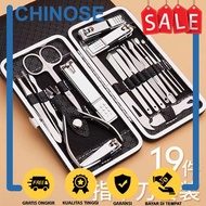 19pcs Gunting Kuku Set Perawatan Kuku Nail Art Manicure Pedicure / gunting kuku / kikir kuku / gunti