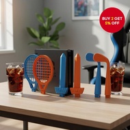 Nintendo Switch 1/Switch 2 6-in-1 Sports Accessory Bundle: Tennis Rackets, Swords, Golf Clubs, Contr