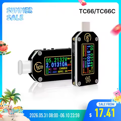 RD TC66/TC66C Type-C PD trigger USB-C Voltmeter ammeter voltage 2 way current meter multimeter PD ch