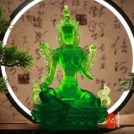 Buddha Statue Tantric Green Tara Water Glaze Master Buddha Temple Home Buddha Temple Worship Home De