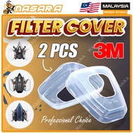 Nasara 1 Pair 3M 501 Filter Retainer Plastic Cover Filter Mask For Gas Mask 5N11 / 3M 5P71 With 6000