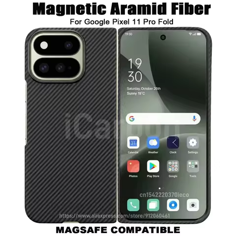 for Google Pixel 11 Pro Fold Magnetic Case Aramid Carbon Fiber Case MagSafe Compatible Ultra Thin Li