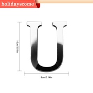 【Hclm】2/3/5 Letter Mirror Sticker Home Living Room Wall Decorative Mirror Decal Acrylic EVA Decoration