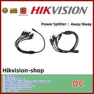 CCTV separator 4 way and 8 way DC cable splitter for CCTV camera black splitter DC cable extension D