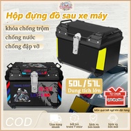 50/57L Super durable motorcycle rear storage box, tool box for electric motorbikes, capacity storage