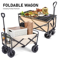 7 Inch 8 Inch Wheels Outdoor Foldable Wagon Shopping Cart Camping Trolley Truck Storage Basket Rack 