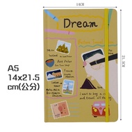 [Amnery Amnery] A5 Hardcover Notepad Notebook (Travel Dreamer) Blank Page/Square Page/Horizontal Pag