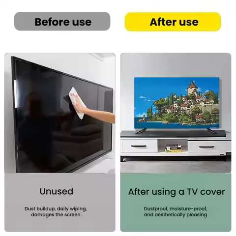 47/48/50/52/55/58/60/65 Inch Tv Hood Dustproof Cover Landscape Printing Elastic Household Lcd Protec