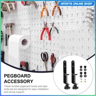 [Beauty] 2Pcs Pegboard Desk Mount Pegboard Accessories Desk Brackets Adjustable for 1- 5cm Desktop S