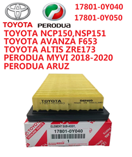 ENGINE AIR FILTER TOYOTA VIOS NCP150 NSP151 MYVI 2018-2020 ARUZ AVANZA F653 ALTIS ZRE173 17801-0Y040