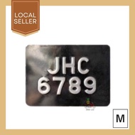 BASE OUTLINE HITAM  WHITE  BASE HITAM FULL STICKER ONLY NOMBOR MOTOR  24 FONT PILIH NO PLATE NUMBER 