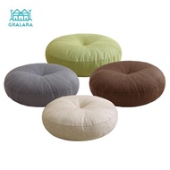 [Gralara] Round Floor Cushion, Meditation Pillow, Removable Cover, Machine Washable, 40 X 13 Cm, Cha
