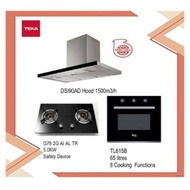 Teka Hood DSI90 AD(1500m3/h)+ Hob G78 2G AI AL TR (5.0KW)+ Oven TL615B (8 Cooking Functions) with Free Gift