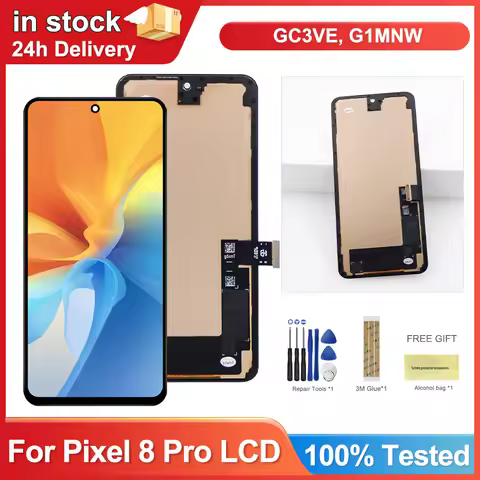 Display Screen for pantalla Google Pixel 8 Pro Lcd Display GC3VE G1MNW Touch Screen Digitizer with F