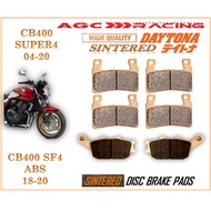 HONDA CB400 SUPER 4 04-20 BRAKE PADS SINTERED LONG LIFE TOP QUALITY
