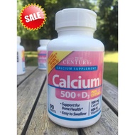 30% Sale!!!EXP:11/25 แคลเซียม วิตามินดีสาม Calcium 500 mg + Extra D3: 600IU 90 Tablets Easy to Swall