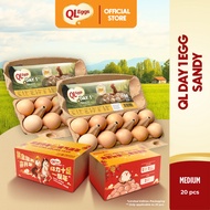 Limited Edition CNY Packaging QL Sandy Day 1 Egg - Medium 20pcs Fresh Egg Farm Fresh Egg Telur Segar