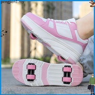 four-wheeled Heelys rechargeable LED shoes kids luminous shoes kick roller shoes cheap roller skates