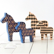 Nordic Sweden Dallah Trojan Living Room Foyer TV Cabinet Shelf Decoration Wooden Decoration Creative