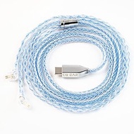 KBEAR 8 Core 5N Silver Earphone Cable - Type-c Plug IEM Replacement Cable for DMG DM6 T3 T2 T2PLUS F