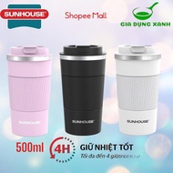 Genuine Snappy 500 ml Sunhouse 2-layer stainless steel thermos cup Black - Pink - White