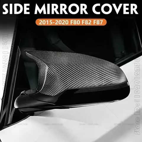 for 2015-2020 F80 F82 F87 BMW M2 M3 M4 A Pairs Side Mirror Cover Caps Carbon Fiber or Gloss Black 51