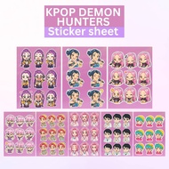 KPOP DEMON HUNTERS Sticker Sheet | HUNTRIX SAJA BOYS GOLDEN SODA POP