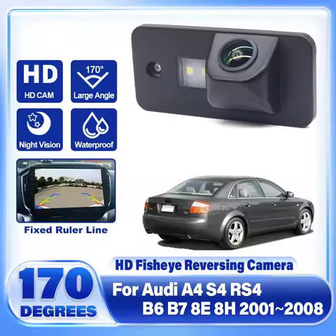 Night Vision Back up Reversing Camera HD 1080P 170° FishEye Vehicle Rear View Camera For Audi A4 S4 