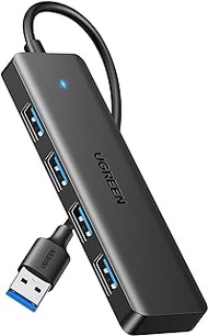 UGREEN USB 3.0 Hub, 4 Ports USB A Splitter Ultra-Slim USB Expander for Mouse, Keyboard, Flash Drive, U Disk, Printer Compatible with Laptop, Desktop PC, Xbox, PS5, Car System, and More (20cm)