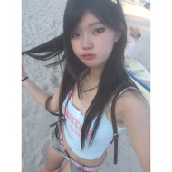 【0011245e6j56.my】 Feel Slim-fit Top Hot Girl Camisole Women Outer Wear Short Style with Chest Pa 【06
