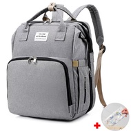 2-in-1 Baby Mama Backpack & Foldable Travel Bed – Lightweight Diaper Bag with Portable Crib for Infa