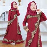 Almost Fashion Abaya Turki Turkey Gamis Anak Tanggung 6-12 Tahun Hitam Impor Mewah Terbaru Terlaris 