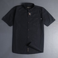 Brill Eighty Eight - Kemeja Polos TL Pendek Super Premium Black 88 P4080