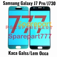 Original Kaca LCD Glass + Lem oca Samsung Galaxy J7 Pro J730 -