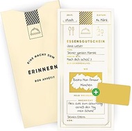 Heimonie Voucher to go to eat with scratch sticker and envelope, restaurant voucher with gift packag